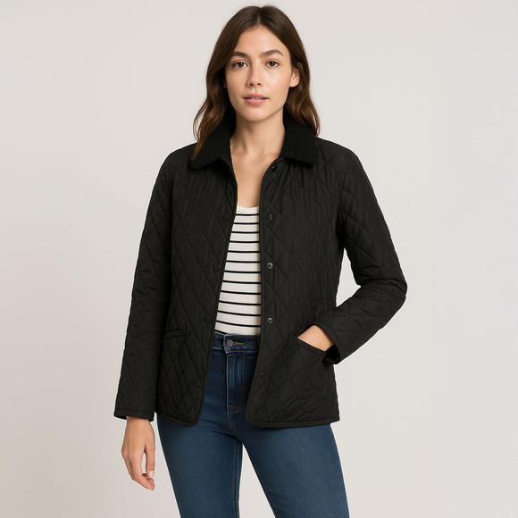 Morgan City Lightweight Quilted Jacket in Black - Sz Medium - Picture 1 of 9